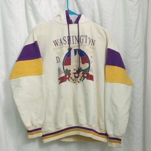 Washington D.C. Hoodie with Purple and Yellow Accents
